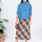 The Maple Teal Turtleneck Sweater Rain + Rose