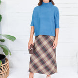 The Maple Teal Turtleneck Sweater Rain + Rose