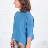 The Maple Teal Turtleneck Sweater Rain + Rose