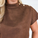 Thistle Brown Suede Top THML