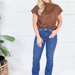 Thistle Brown Suede Top THML