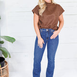 Thistle Brown Suede Top THML