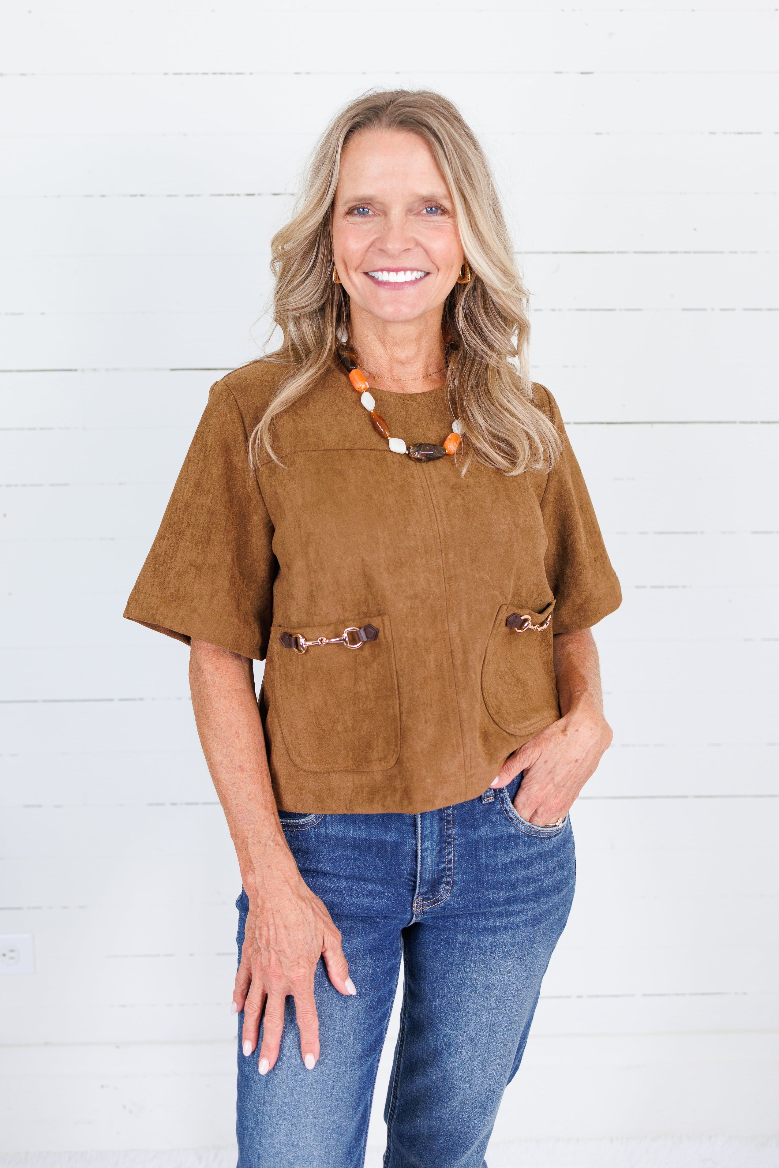Thomas Brown Suede + Horsebit Buckle Top Entro