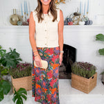 Tiffany Salmon Rose Maxi Skirt Briton Court