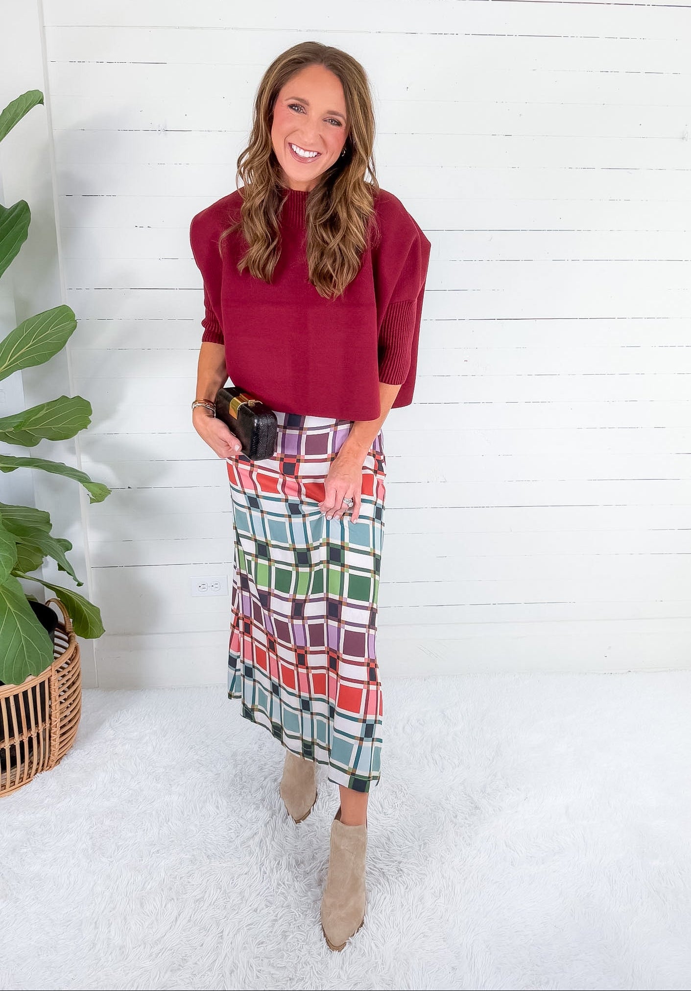 Tiffany Candy Box Check Maxi Skirt Briton Court