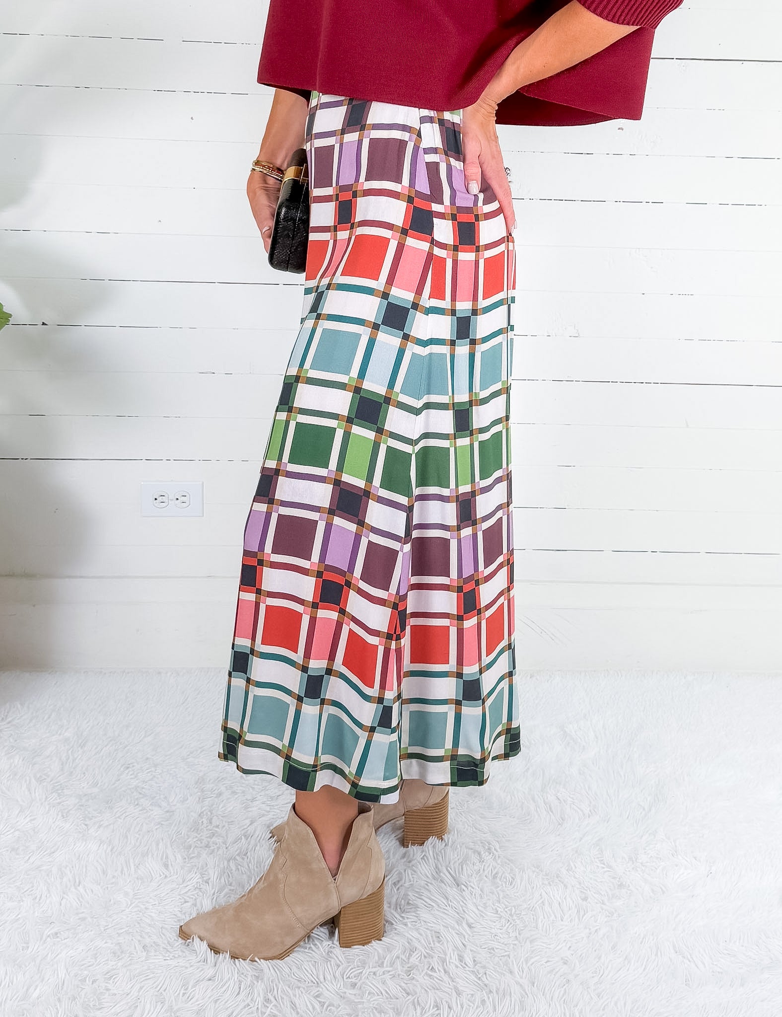Tiffany Candy Box Check Maxi Skirt Briton Court