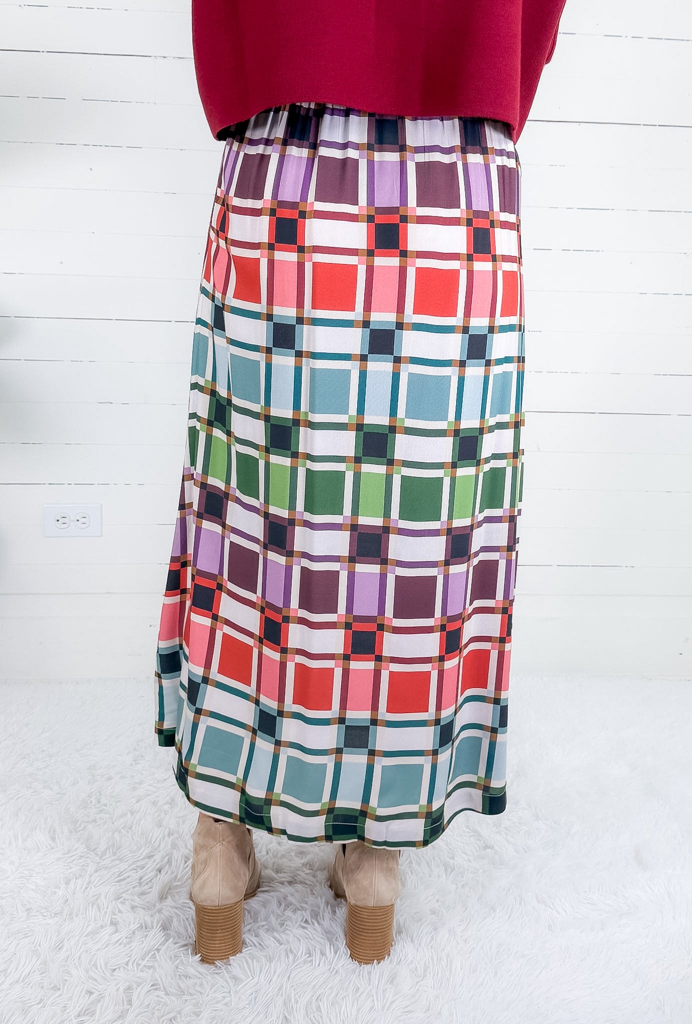 Tiffany Candy Box Check Maxi Skirt Briton Court