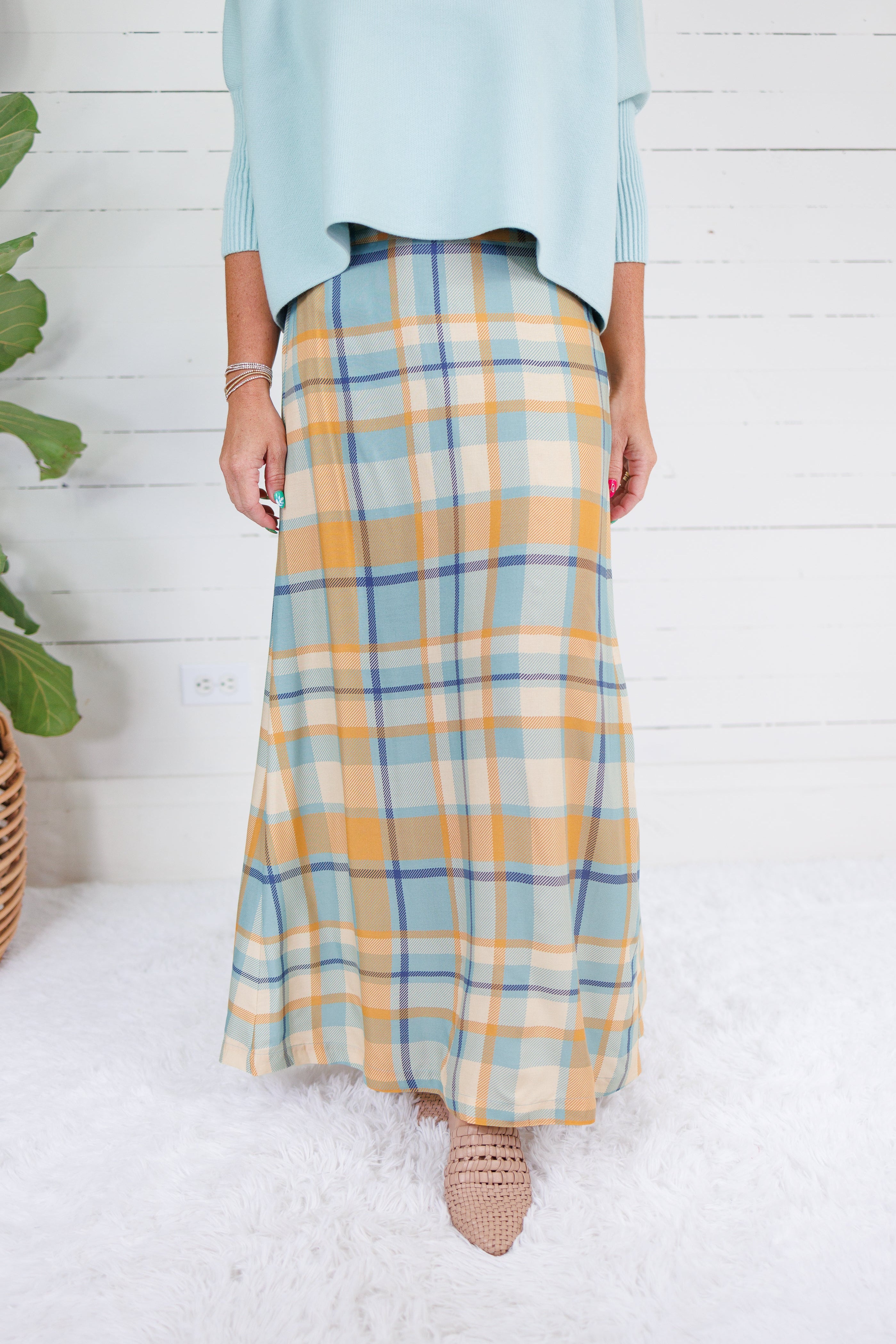 Tiffany Harvest Plaid Maxi Skirt Briton Court