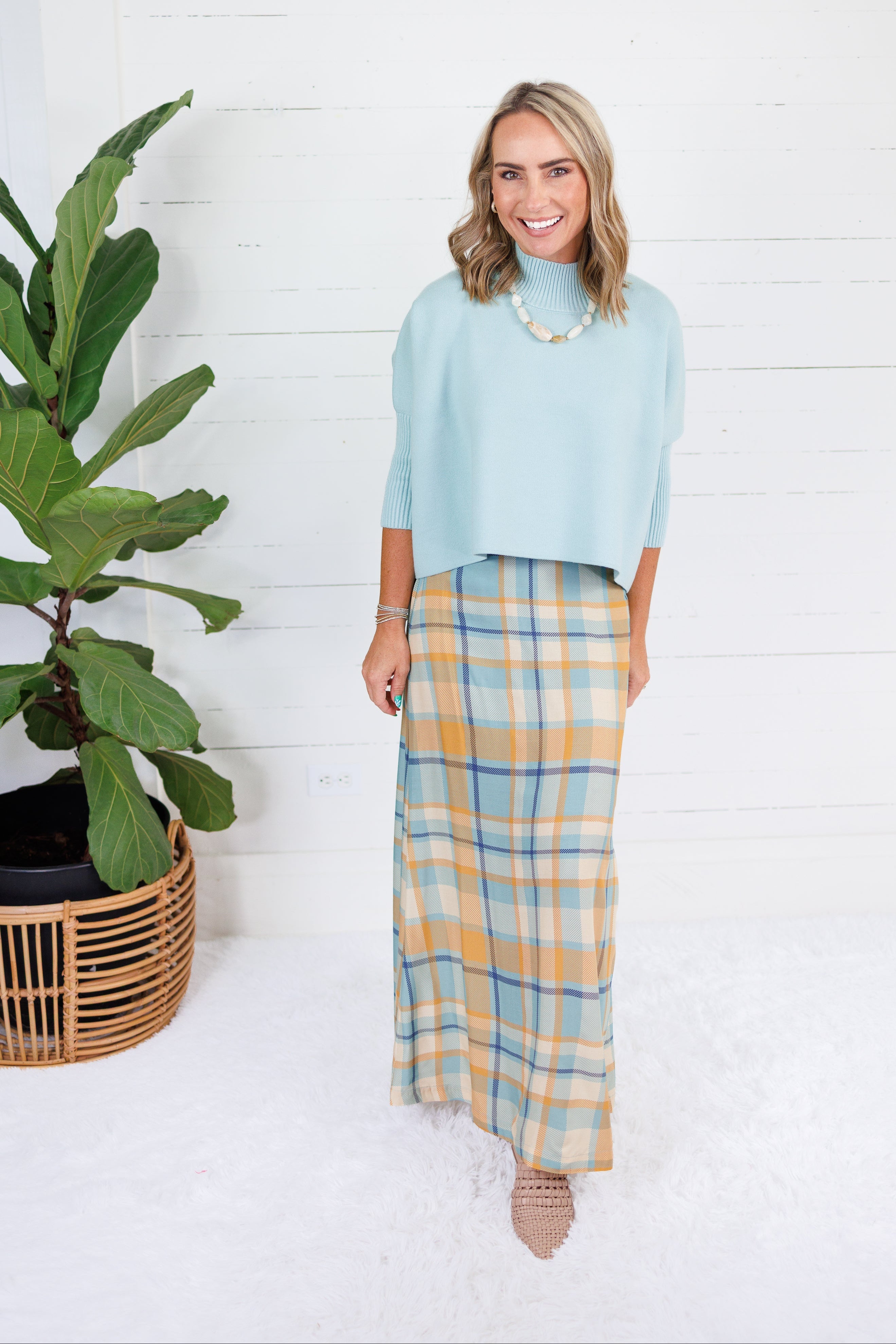 Tiffany Harvest Plaid Maxi Skirt Briton Court