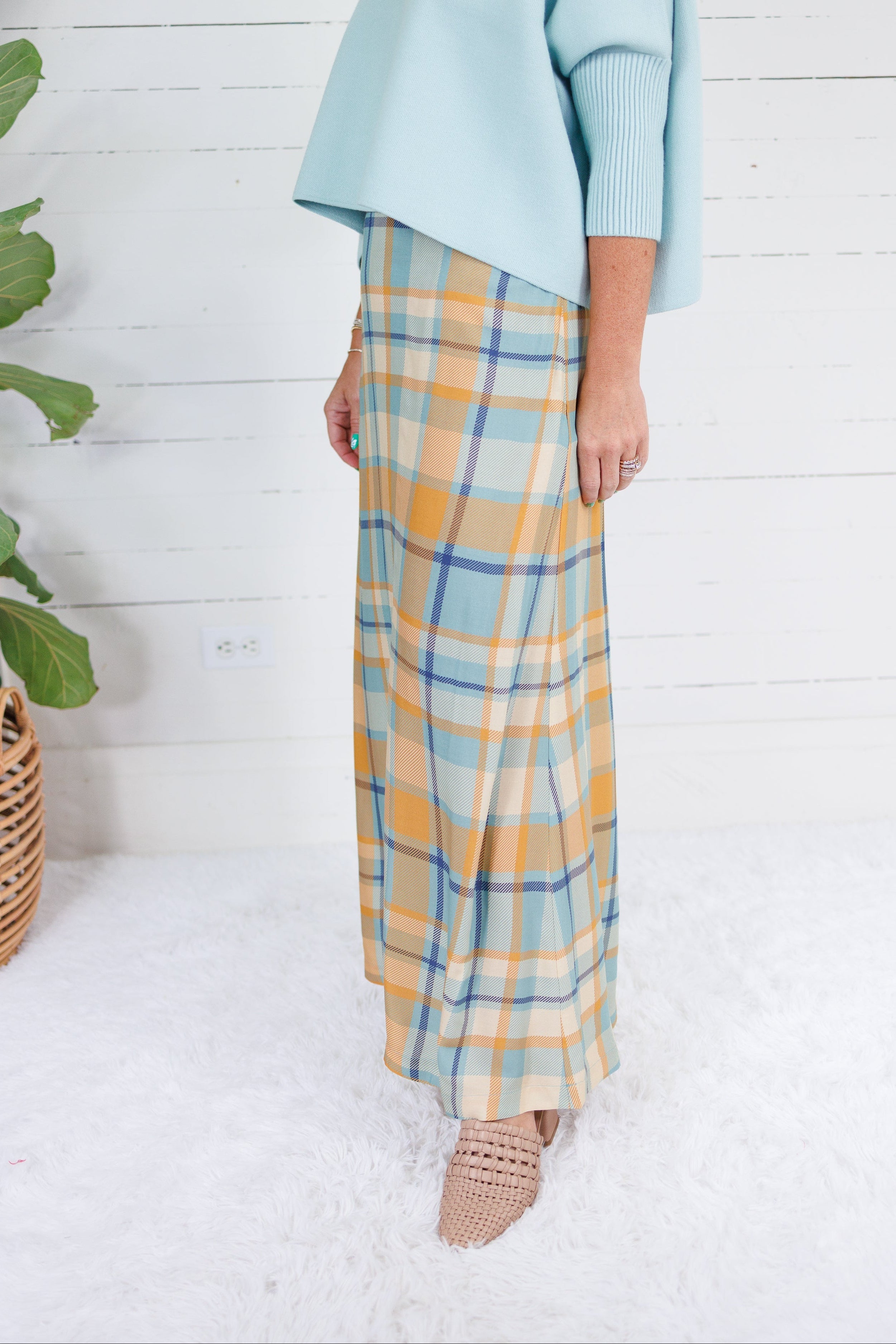 Tiffany Harvest Plaid Maxi Skirt Briton Court