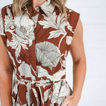 Tilly Brown Botanical Maxi Dress Entro