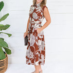 Tilly Brown Botanical Maxi Dress Entro