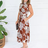 Tilly Brown Botanical Maxi Dress Entro