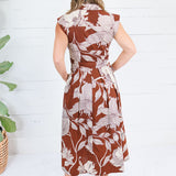 Tilly Brown Botanical Maxi Dress Entro