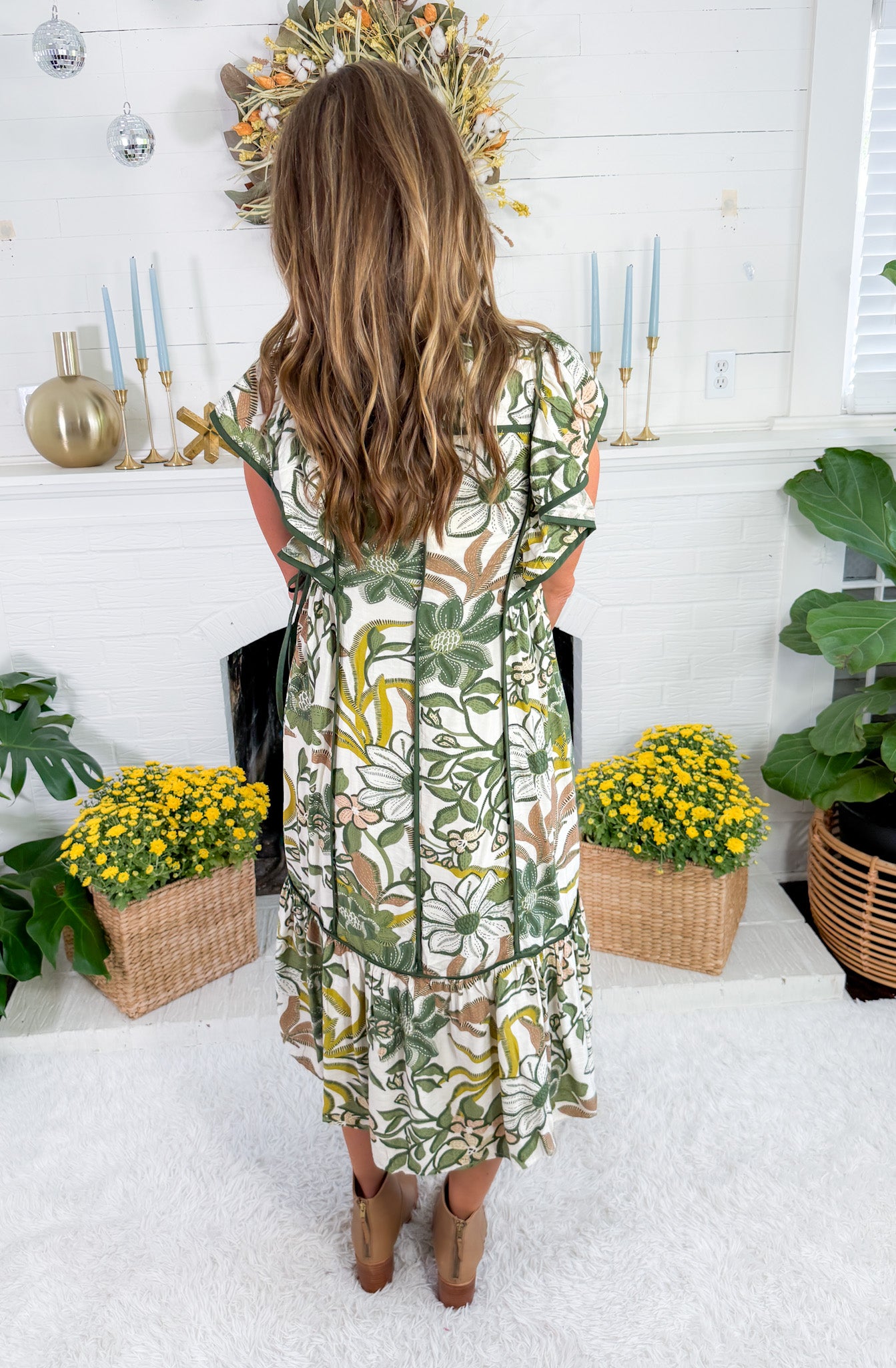 Timbarge Olive Grove Maxi Dress Entro