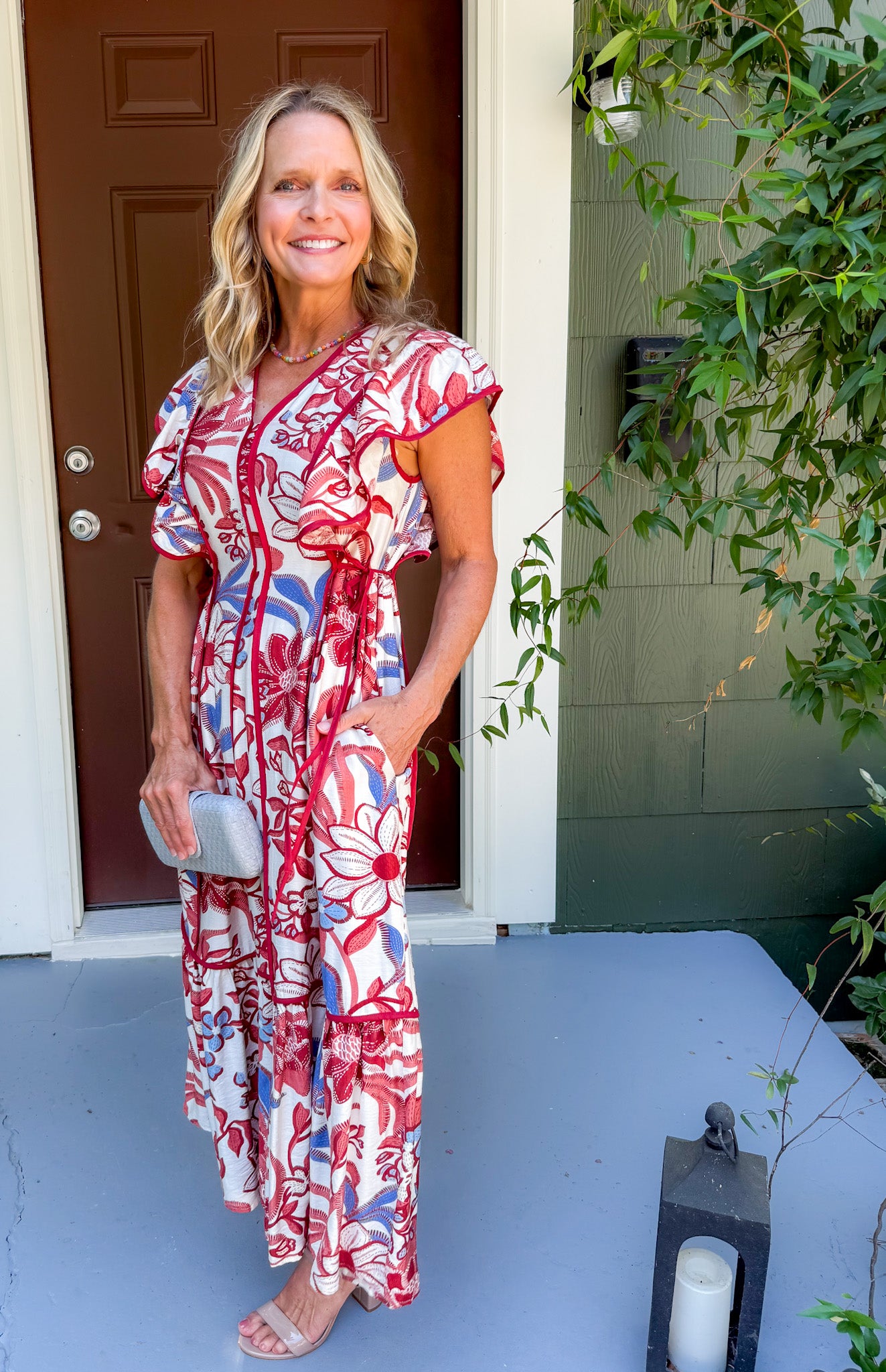 Timbarge Red Bean Maxi Dress Entro