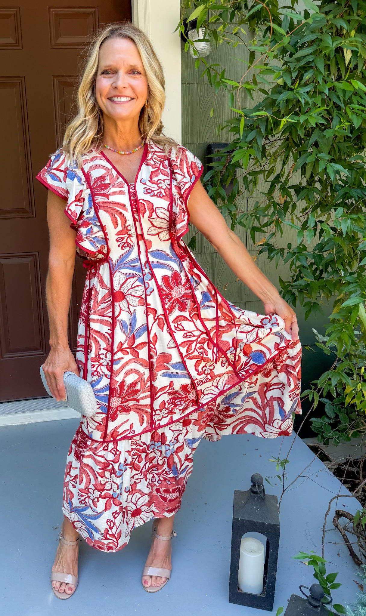 Timbarge Red Bean Maxi Dress Entro