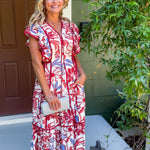 Timbarge Red Bean Maxi Dress Entro