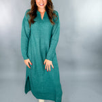 Timea Bleu Canard Sweater Dress FRNCH