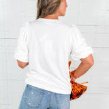 Tina White Jeweled WDE Top Mary Square