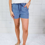 Tomkins Caset Blue Tencel Shorts Be Cool 