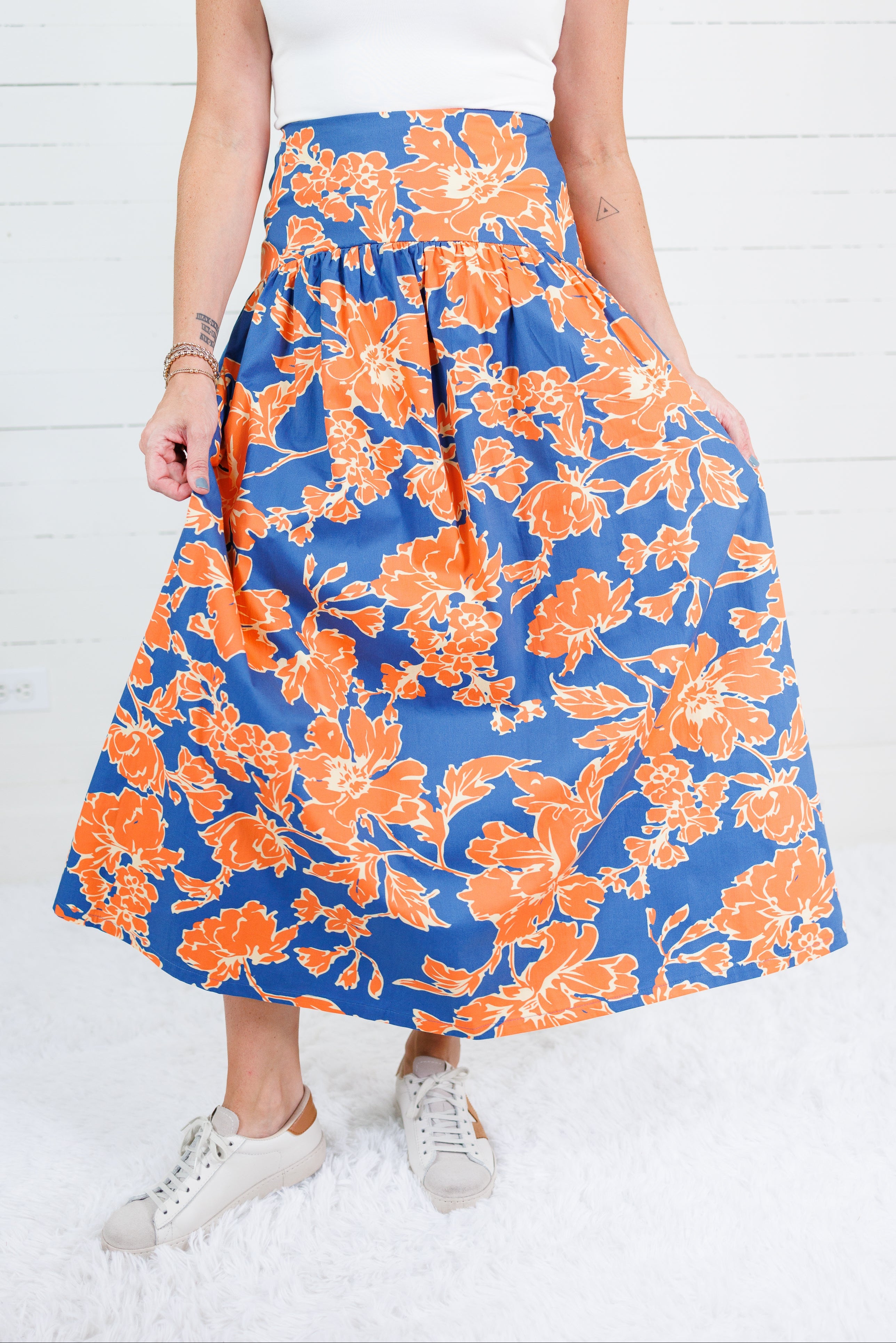 Toomers Orange + Blue Maxi Skirt TCEC