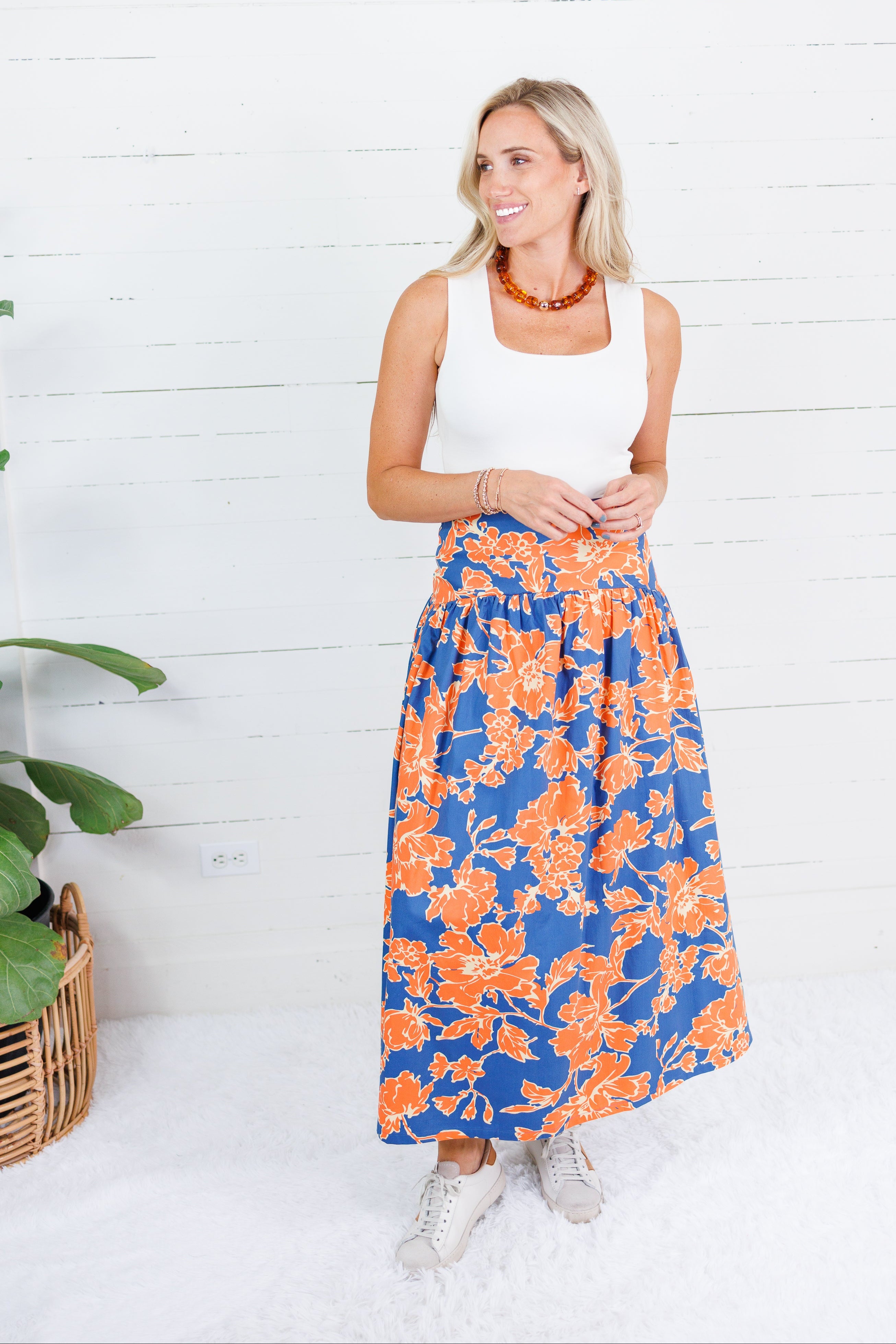 Toomers Orange + Blue Maxi Skirt TCEC
