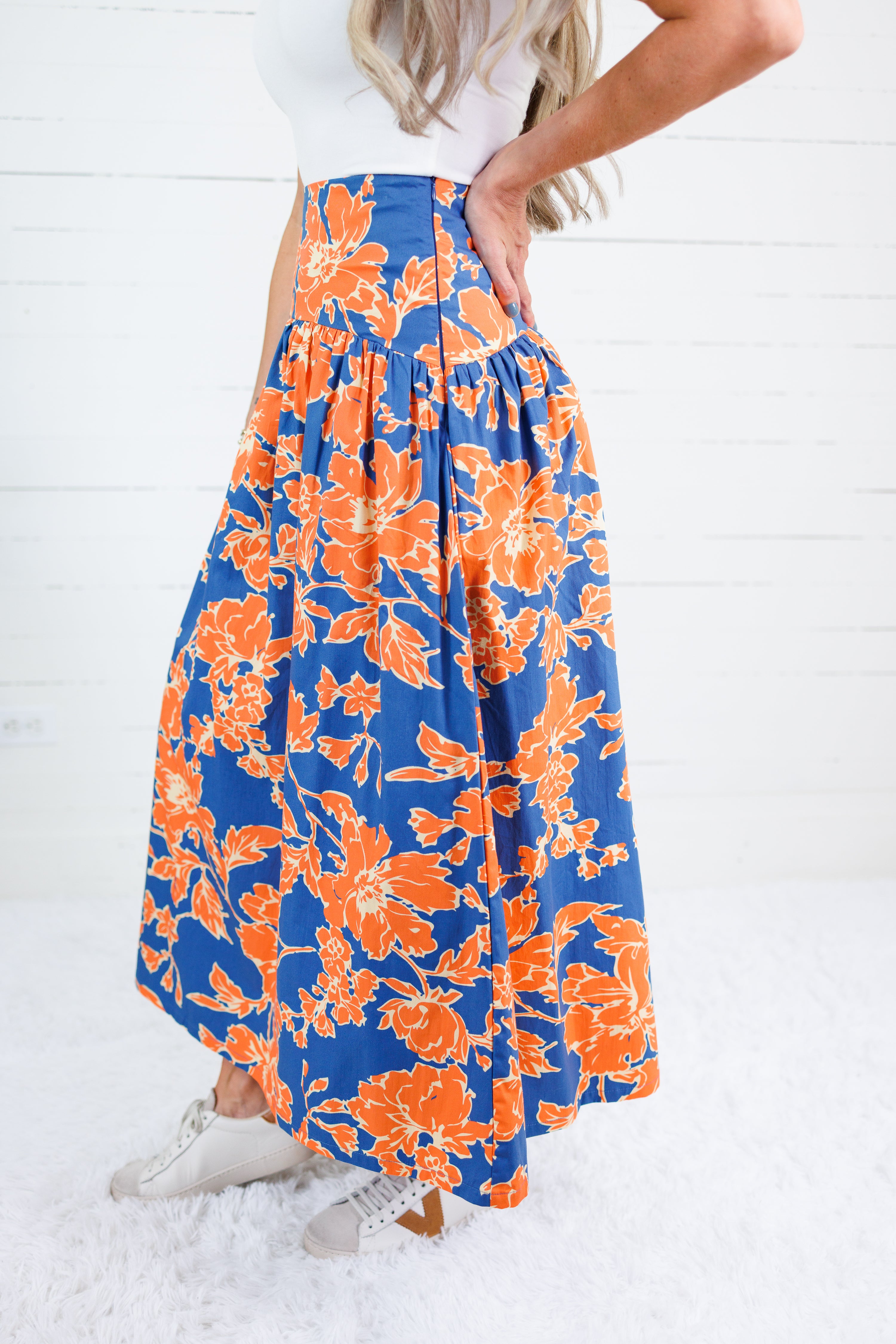 Toomers Orange + Blue Maxi Skirt TCEC