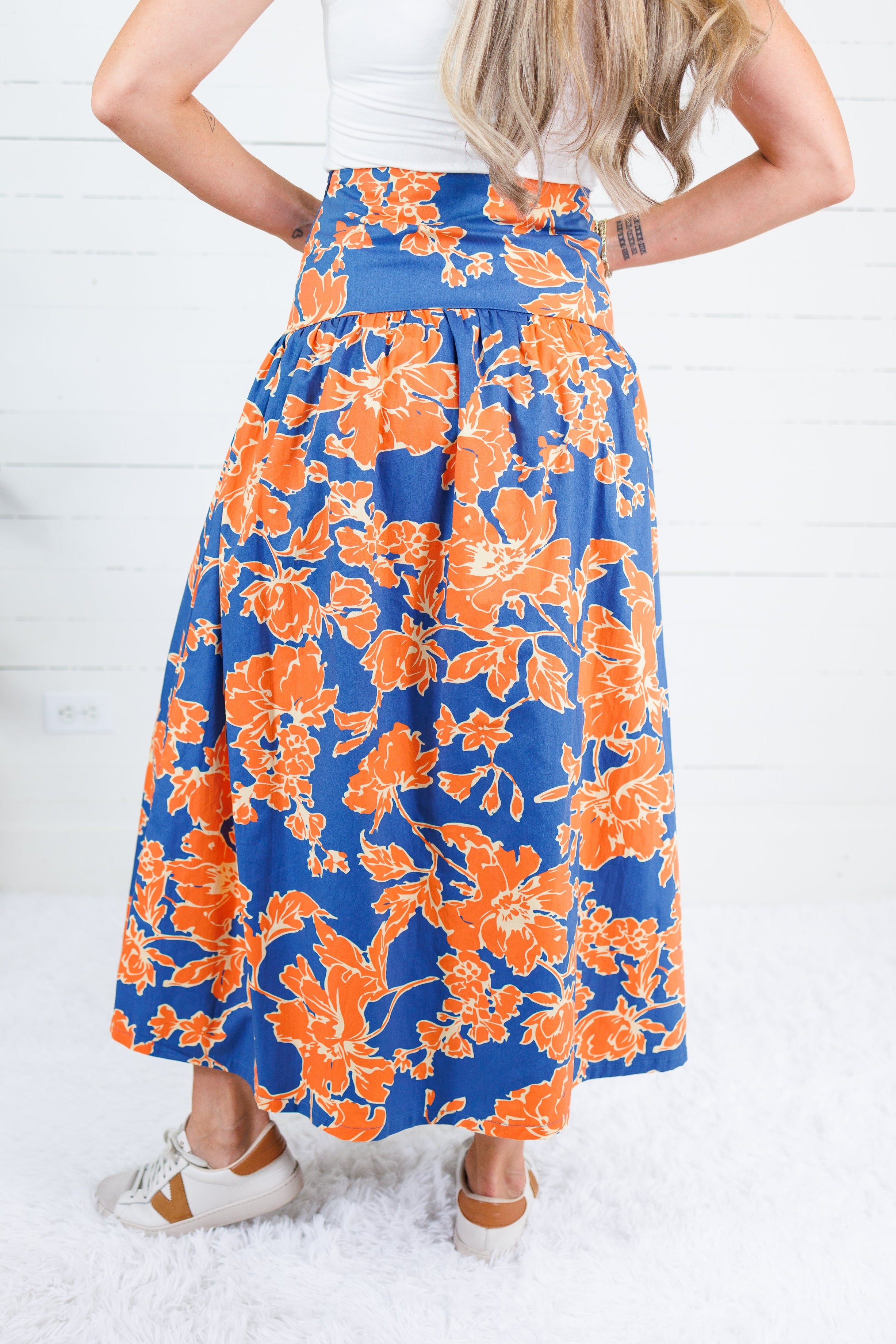 Toomers Orange + Blue Maxi Skirt TCEC
