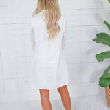 Tori White Eyelet Mini Shift Dress PINCH