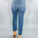 Tracey Dark Blue High Rise Straight Leg Jean Hidden