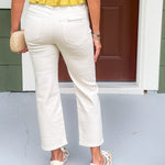 Tracey Sea Salt High Rise Cropped Straight Jean HIDDEN