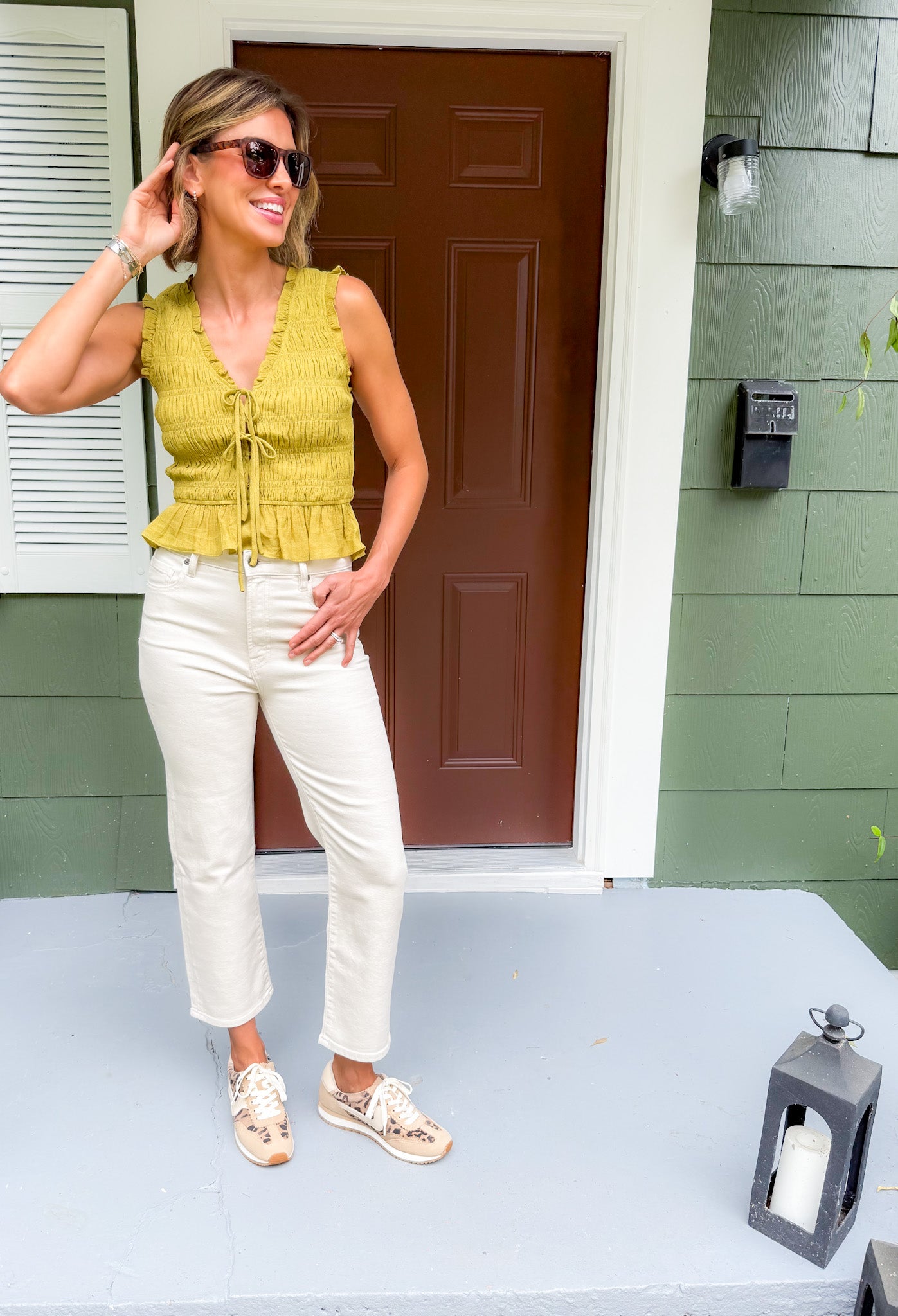 Tracey Sea Salt High Rise Cropped Straight Jean HIDDEN