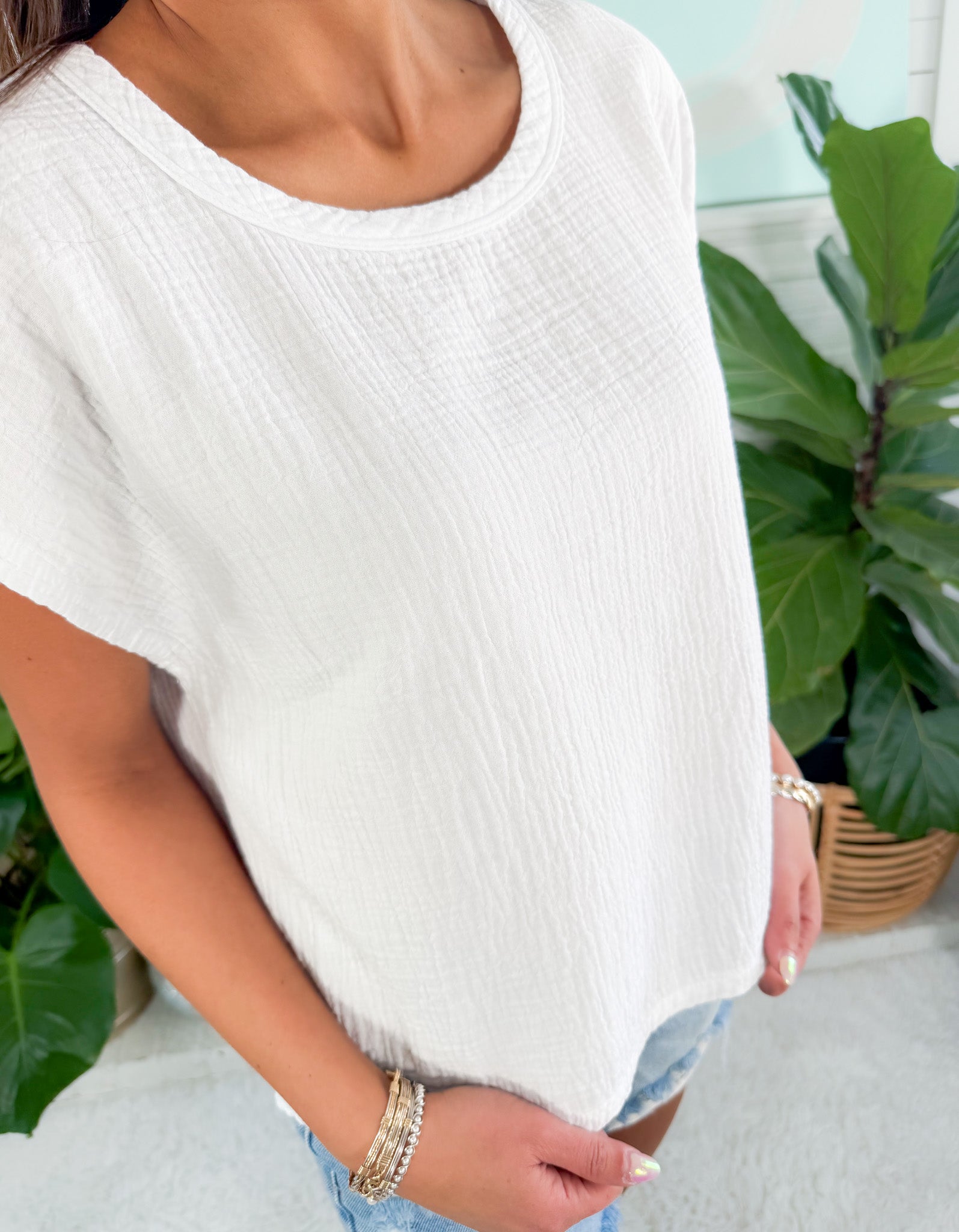 Tradewinds White Dolman Tee BOBI