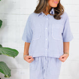 Truman Blue Stripe Top Allie Rose