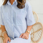Truman Blue Stripe Top Allie Rose