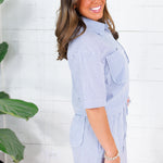 Truman Blue Stripe Top Allie Rose