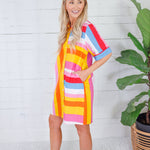 Tucker Big Top Striped Shirt Dress THML