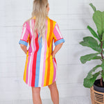 Tucker Big Top Striped Shirt Dress THML
