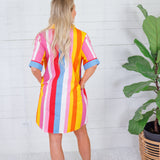 Tucker Big Top Striped Shirt Dress THML