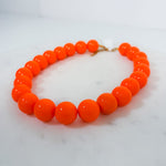 Tucker Neon Orange Ball Bead Necklace