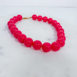 Tucker Peony Pink Ball Bead Necklace