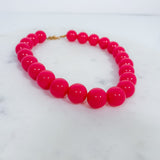 Tucker Peony Pink Ball Bead Necklace