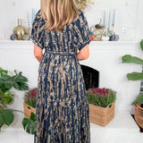 Tulane Navy Croc Maxi Dress Pinch