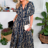 Tulane Navy Croc Maxi Dress Pinch