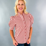 Turner Red Stripe Puff Sleeve Top Karlie