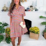Twyla Boho Tile Mini Dress Sincerely Ours