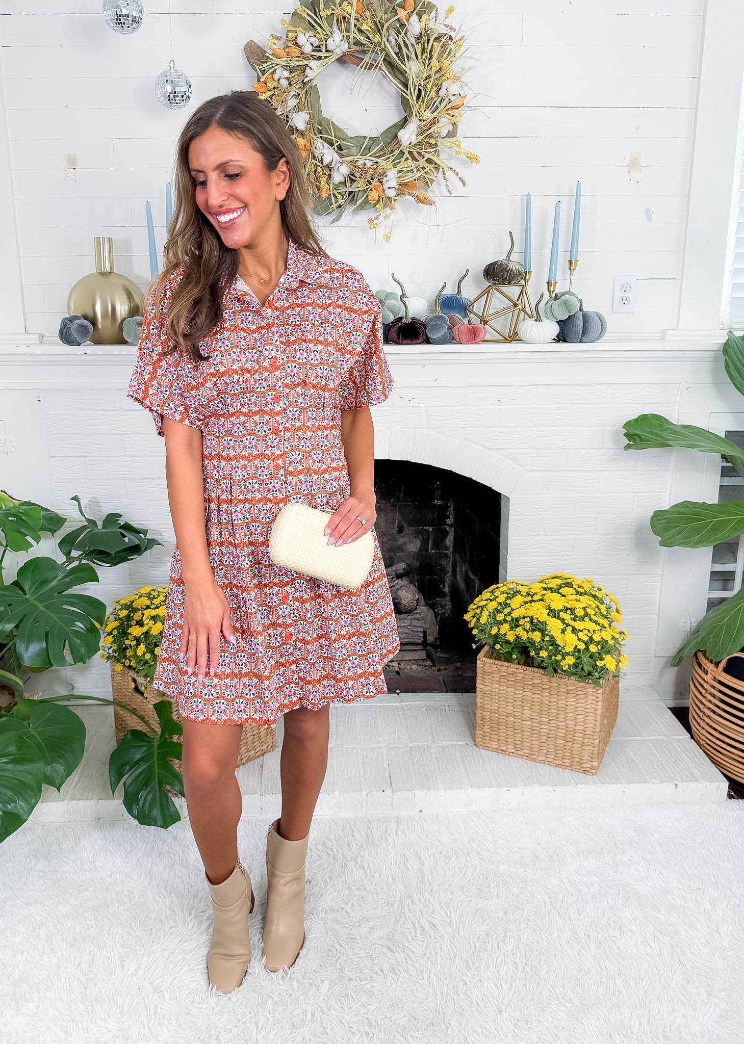 Twyla Boho Tile Mini Dress Sincerely Ours