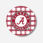 University of Alabama Gingham Gameday Button