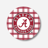 University of Alabama Gingham Gameday Button